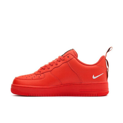 

Nike Air Force1 AF1 Original Men Skateboarding Shoes Bright Red Deconstruction Simple Version Leisure Time Sneakers AJ7747-800