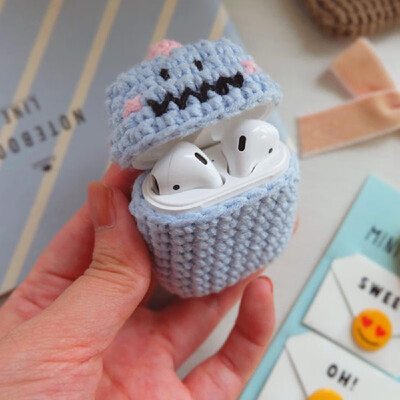 

cartoon handmade wool set knit for airpods headset cover