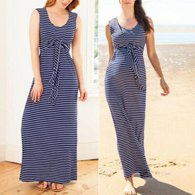 

Summer Baby Clothes Breastfeeding Nursing For Pregnant Women Long Maxi Dress