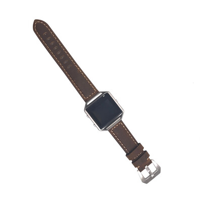 

〖Follure〗Leather Watch Band Wrist strapMetal Frame For Fitbit Blaze Smart Watch AG