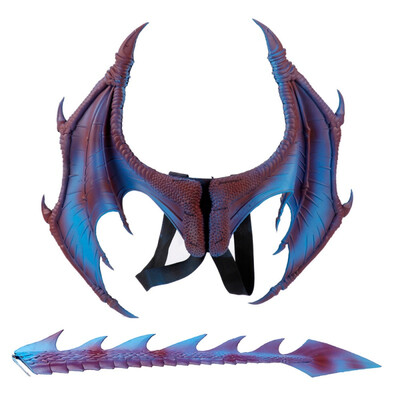 

Two-Piece Dragon Cosplay Props Wing And Tail Childrens Halloween Costume Party Decorations Set