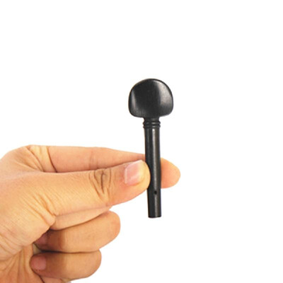 

4pcs 44 Size Violin Fiddle Tuning Peg Set Ebony Wooden Replacement Black Decorated with Pattern on Top for 44 Size Violin
