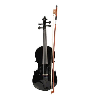 

Ktaxon Black 12 Size Handcrafted Solid Wood Violin with Bow Rosin Case for kids who are 9-10 years old