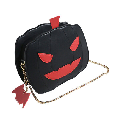 

Women Halloween Pumpkin Candy Shoulder Bag Funny Devil Face Crossbody Pouch