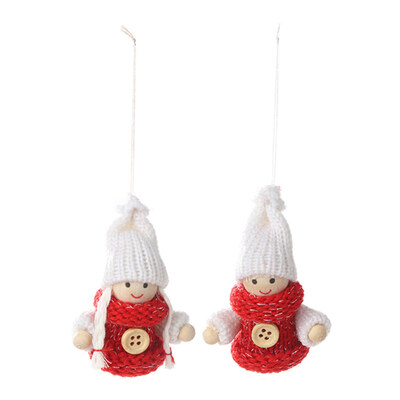 

2Pcs Cute Doll Hanging Pendant Toy Christmas Tree House Window Wall Ornaments