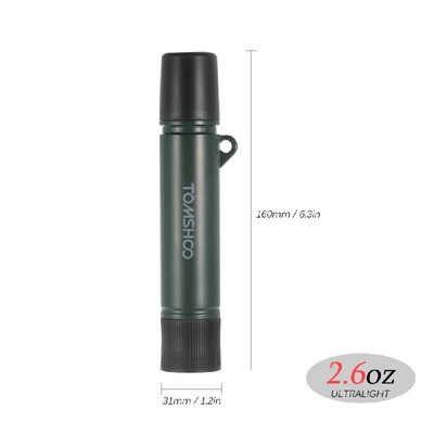 

TOMSHOO 1500L Water Filter Straw Purifier Outdoor Emergency Survival Gear Camping Hiking Traveling Filtration Straw
