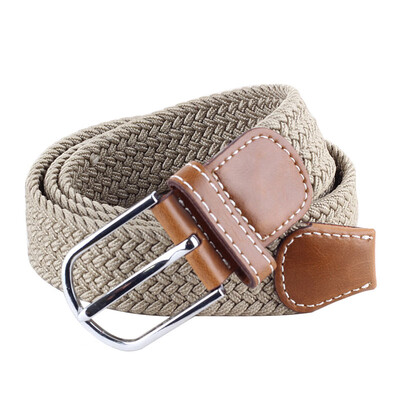 

2019 Unisex belt fashion elastic knitted canvas belt decoration belt female Alloy pin buckle canvas women&man strap