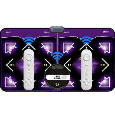 

Wireless double dance mat 2 game controllers somatosensory gamepad computer TV with yoga games exercise fitness dancing machine