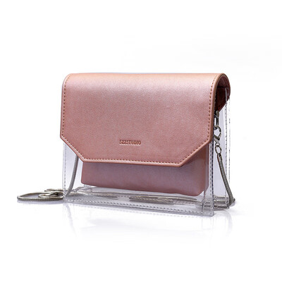 

Summer Transparent Cute Small Women Messenger Bag Lady Pink Chain Shoulder Bag Mini Handbag&Purse Fashion Girl Crossbody Bag