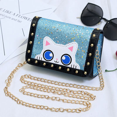 

Girls Hot Mini Animal Cat Design Soft Women Cross-body Handbag Fashion Girls Kids PU Shoulder Messenger Bag