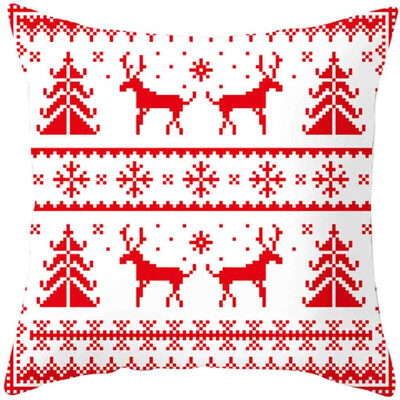 

Siaonvr 2020Merry Christmas Pillow Cases Cotton Linen Sofa Cushion Cover Home Decor