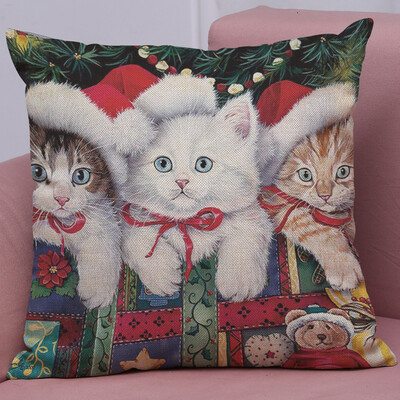 

Tailored New Christmas Cotton Linen Pillow Case Sofa Cushion Cover Home Decor