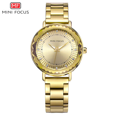 

MINI FOCU Fox Diamond Female Watch Quartz Watch Business Casual Steel Strap Table Stereo Cutting Surface MF0040L