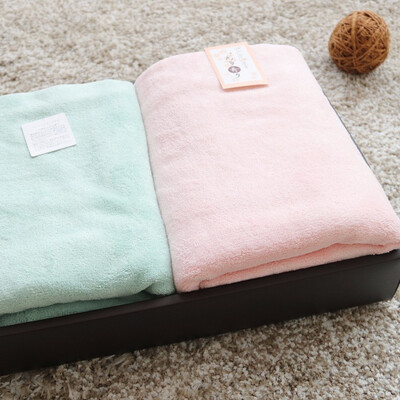 

2PcsSet Bath Towel for Couple 70x140cm Bath Towel Set Gift for Friends Absorbent Microfiber Fabric Beach Towel