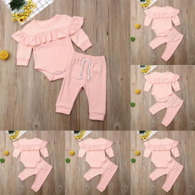 

NEW Baby Newborn Girl TopPant Jumpsuit Outfit Romper Pants Leggings Clothes Set