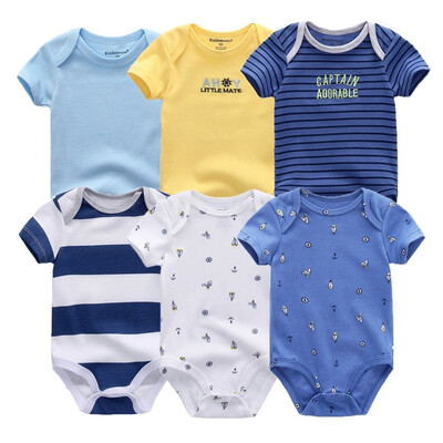 6PCS Newest Baby Clothing Set Baby Girls Clothes Roupas de bebe Unicon Newborn Babywear Baby Boys Clothes Bodysuits Rompers