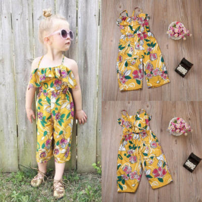 

Toddler Kid Baby Girl Floral Flower Romper Bodysuit Jumpsuit Outfit Cute Clothes