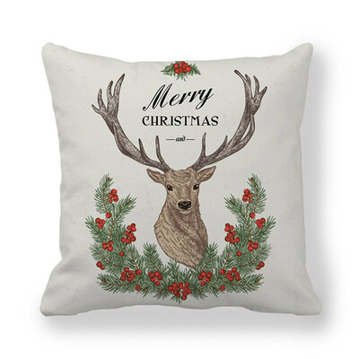

New Christmas English Printing Pillow Case Glitter Sofa Throw Cushion Cover Home Decor kissenbezug