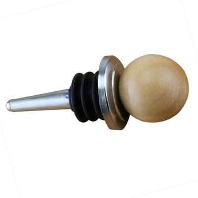 

Stainless Steel Wine Stopper Wood Ball Wine Stopper Silicone Wine Stopper Household Sealed Bottle Mouth Accessories