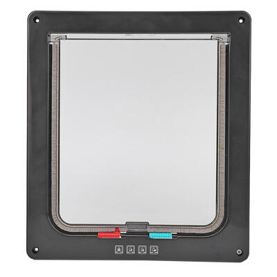 

4 Way Lockable Dog Cat Security Flap Door Kitten Puppy Pets Plastic Gate