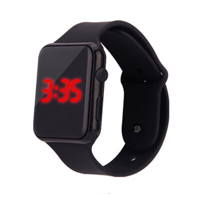 

New Fashion Personality Candy Color LED Mirror Silicone Watch for Student