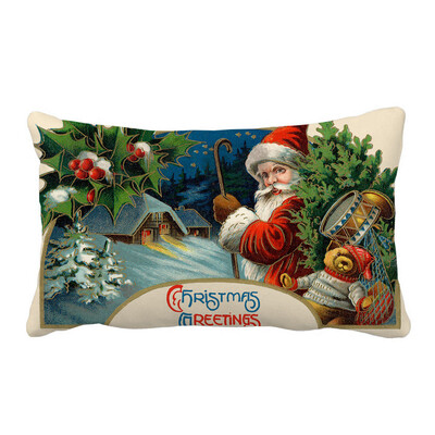

〖Follure〗Christmas Pillow Sofa Waist Throw Cushion Cover Home Decor A