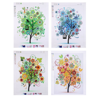 

Siaonvr 4PcsSet Special Shaped Diamond Painting DIY 5D Partial Drill Cross Stitch Kits