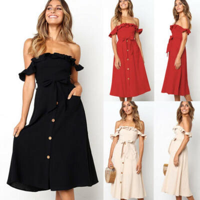 

Women Bandage Bodycon Off Shoulder Evening Party Cocktail Club Short Mini Dress
