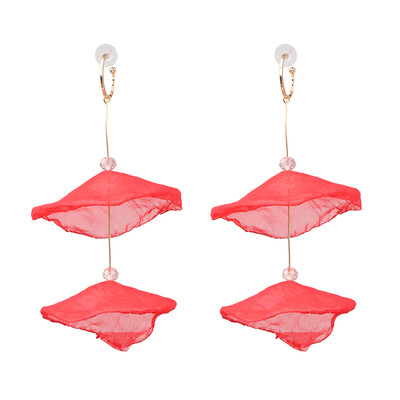 

2019 Bohemia Trendy Yarn Flowers Drop Earrings For Women Wedding Party Jewelry Ethnic Statement Earrings Female