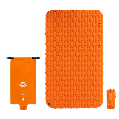 

NH move customer outside inflatable cushion air bag type ultra light tent sleeping pad camping thickening mat double - Diva blue including inflatable bag