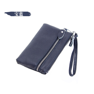 

The first layer of leather key bag 2019 new leather clutch bag Ms Europe&America multi-functional lychee phone bag