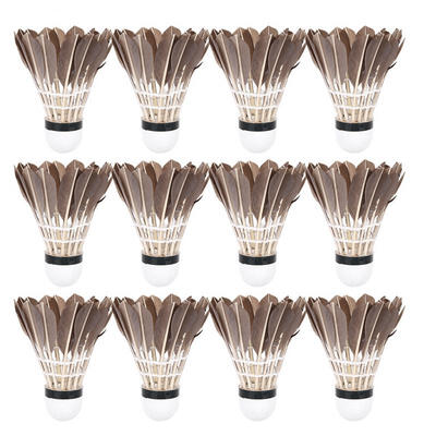 

Greensen 12Pcs Black Feather Badminton Balls Shuttlecocks Outdoor Sports Training Accessory
