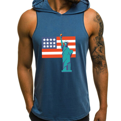 

Toponeto Men Fashion Printing Style Design Sport Casual Shirts Sleeveless Tops Blouse