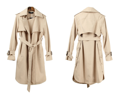 

Big Size Clothes Loose Khaki Windbreaker Jacket - Blue Boutique Fashionable Coat Windbreake
