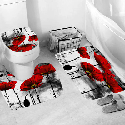 

Gobestart 3pcs Non-Slip Fish Scale Bath Mat Bathroom Kitchen Carpet Doormats Decor