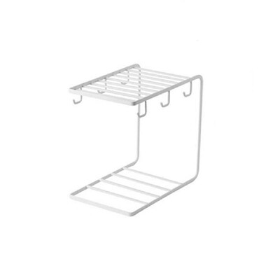 

Metal Coffee Mug Cup Holder Organizer Stand Drying Rack with 6 Hooks for Cabinet Counter Desk Kitchen