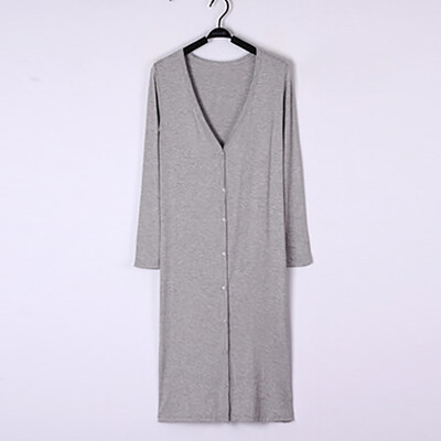 

2019 Women Summer And Autumn Modal Knitted Thin Sunscreen Shirt Stylish Solid Color Simple Casual Style Long Sleeve Womens Coat