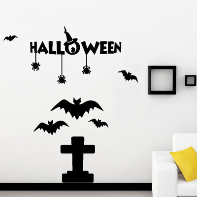 

〖Follure〗Happy Halloween Pumpkin Bone Wall Sticker Window Home Decoration Decal Decor