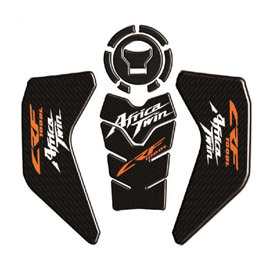 

Motorcycle Carbon Fiber Gas Oil Tank Pad Protector Fish Bone Sticker Knee Grip Traction Side Pads Fit for Honda CRF1000L 2017-2019