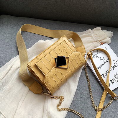 

Ins fashion pack crocodile chain womens bag 2019 new bag Korean version 100 broadband single shoulder satchel