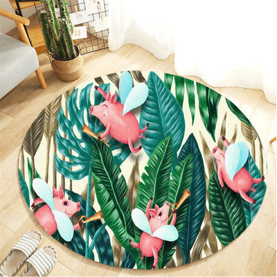 

〖Follure〗Botany Elements Blanket Round Bathroom carpet 55cm