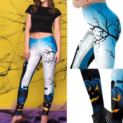

Tailored Women Casual Happy Halloween Pumpkin Leggings Skinny Stretchy Pencil Pants