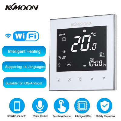 

KKmoon Digital Water Heating Thermostat 7-Day Programmable with WiFi Connection & Voice Control Energy Saving AC 95-240V 5A Touchi