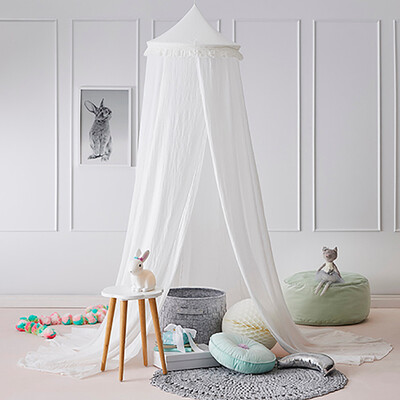 

Toponeto Kids Baby Bedding Round Dome Bed Canopy Netting Bedcover Mosquito Net Curtain