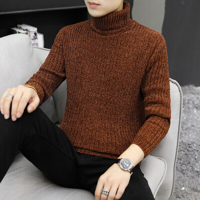 

Fashion Mens Winter Sweater Slim Fit Knitted Turtleneck Pullover Jumper Tops