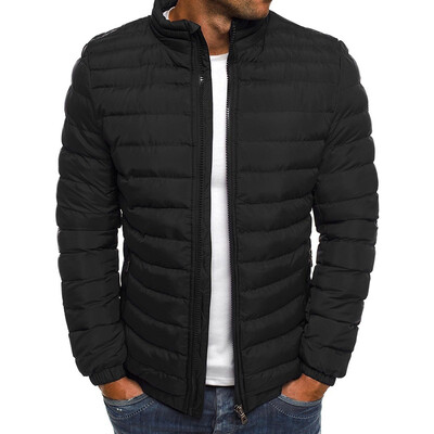 

Winter Mens Warm Long Sleeve Standing Neck Coat Jacket Zipper Outwear Jackets