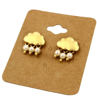 

4 Colors Women Asian Elegant Simulated Pearl Clouds Raindrop Stud Earrings For Women Drop Shipping