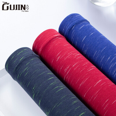 

Ancient&modern mens underwear ice silk mens underwear in the waist youth sports loose boxer yarn yarn four-corner mens shorts pants EXGSJ77 77-blue-red-zanda blue