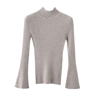 

Sweater bottoming half-high collar Autumn Winter Korean sweater women Long-sleeve Solid Turtleneck Knitted Sweater Pullover Slim