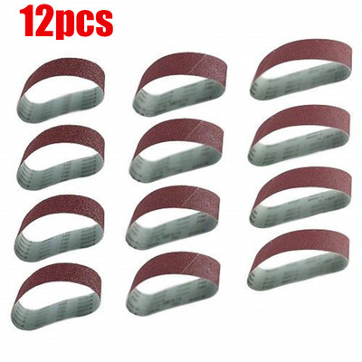

12pcsSet Grinding Sanding Belts 4080120 Grit Aluminum Oxide 3x21 For Sander